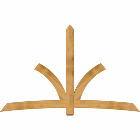 Ekena Millwork Davenport Rough Sawn Timber Gable Bracket, Western Red Cedar, 108"W x 68"H x 4"D x 6"F, 15/12 Pitch GBW108X68X0406DAV00RWR